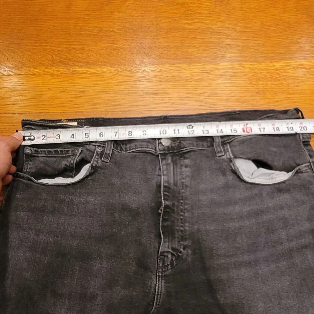 Levi's 502 Premium Black Jeans 40x32 Stretch Lyocell